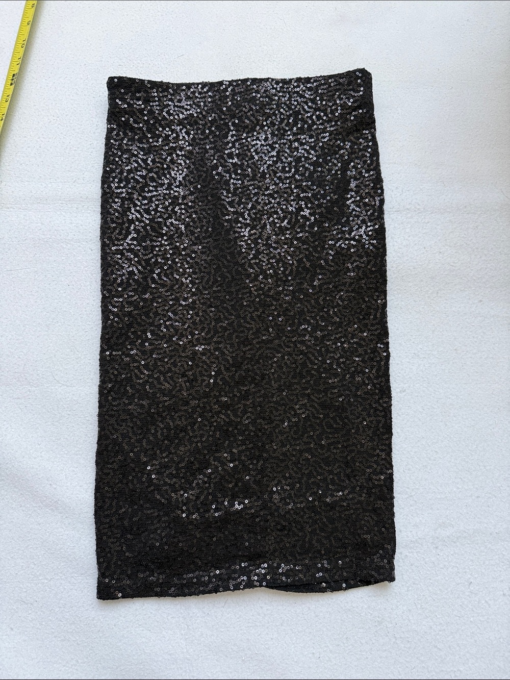 Bloomingdale’s Aqua Sequin Pencil Stretchy Skirt - Black XS formal party event
